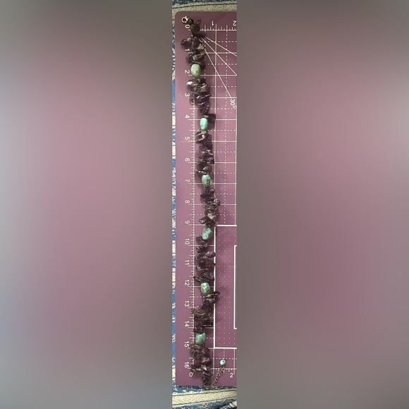 Chevron amethyst necklace ~16-17 inches - Picture 5 of 5